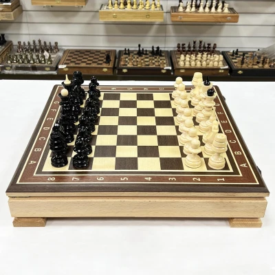 Шахматный ларец турнирный венге с фигурами Точенка большой