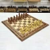 Шахматы нескладные орех с фигурами Королевский Стаунтон