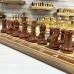 Шахматы нескладные орех с фигурами Королевский Стаунтон