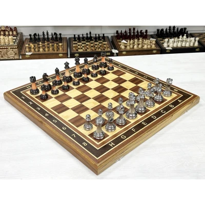 Набор 3 в 1 шахматы-нарды-шашки Красное дерево итальянский дизайн