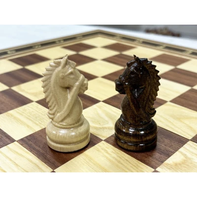 Набор 3 в 1 шахматы-нарды-шашки Турнирный красное дерево/граб