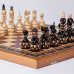 Шахматы 3в1 (нарды + шашки) красное дерево с резными фигурами