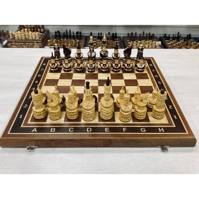 Шахматы нарды шашки с резными фигурами Круглые щиты