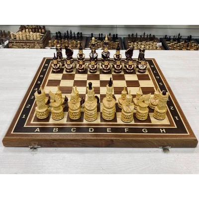 Шахматы нарды шашки с резными фигурами Круглые щиты