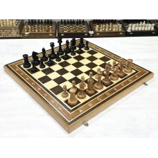 Шахматы Турнирные венге Авангард с утяжеленными фигурами