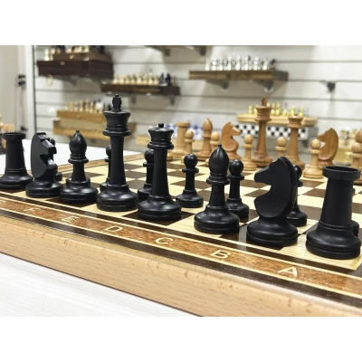 Шахматы Турнирные венге Авангард с утяжеленными фигурами