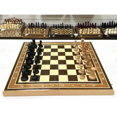 Шахматы Турнирные венге Авангард с утяжеленными фигурами