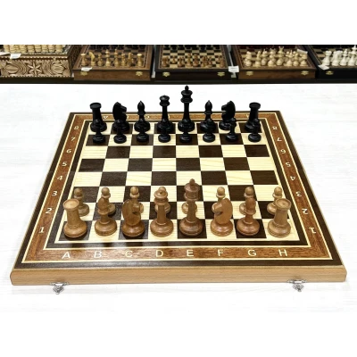 Шахматы Турнирные венге Авангард с утяжеленными фигурами