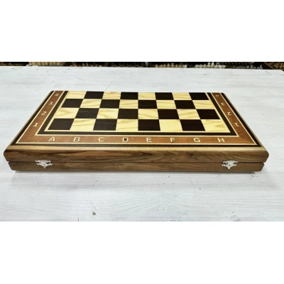 Шахматная доска турнирная складная без фигур Венге большая