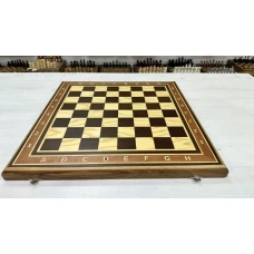 Шахматная доска турнирная складная без фигур Венге большая