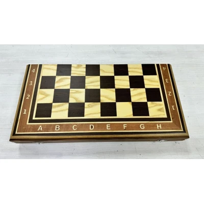 Шахматная доска турнирная складная без фигур Венге большая