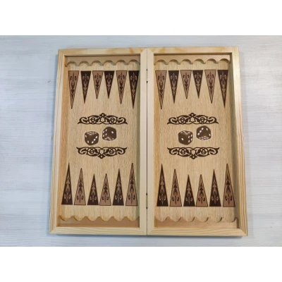 Нарды деревянные Оскал Тигра большие 60 см с фишками из бука Люкс