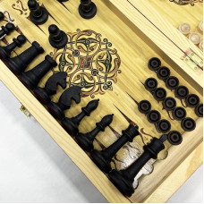 Шахматы-нарды-шашки Презент люкс