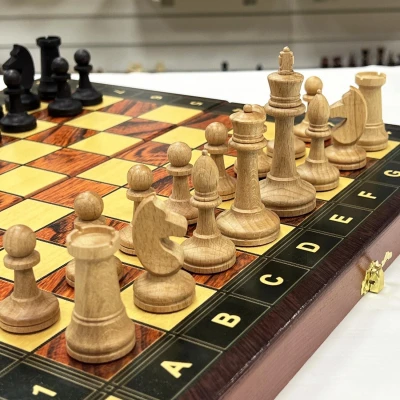 Шахматы-нарды-шашки Презент люкс