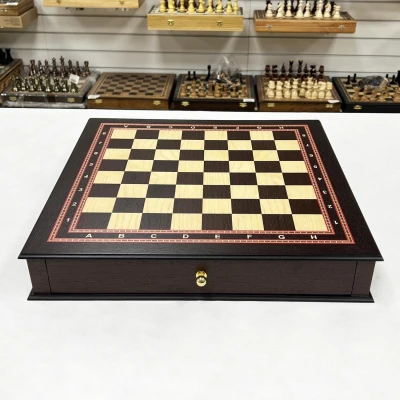 Шахматный ларец с выдвижными ящиками Венге 4.5 см
