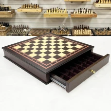 Шахматный ларец с выдвижными ящиками Венге 4.5 см