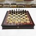 Шахматный ларец с выдвижными ящиками подарочный венге Бастион