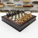 Шахматы в ларце с выдвижными ящиками из дерева венге и карельской березы Стаунтон люкс
