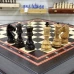 Шахматы в ларце с выдвижными ящиками из дерева венге и карельской березы Стаунтон люкс