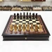 Шахматы в ларце с выдвижными ящиками из дерева венге и карельской березы Стаунтон люкс