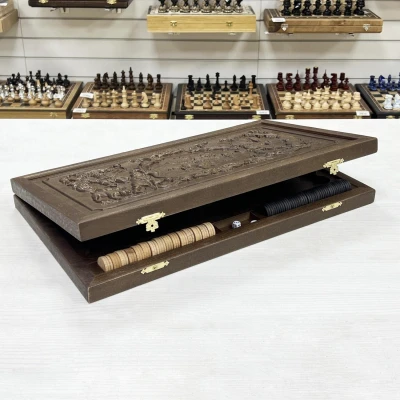 Нарды подарочные Соколиная охота из массива бука