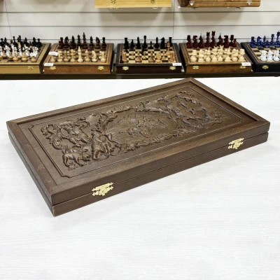 Нарды подарочные Соколиная охота из массива бука