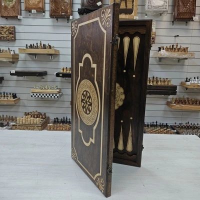 Нарды деревянные Орнамент подарочные большие