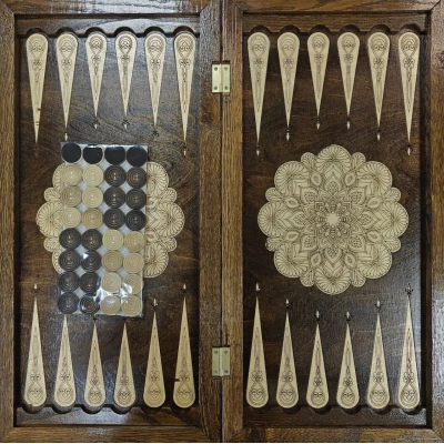 Нарды деревянные Львы подарочные большие