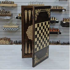 Нарды деревянные Львы подарочные большие