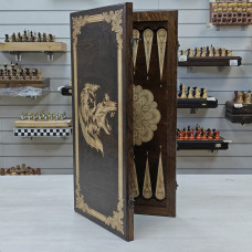 Нарды деревянные Волк подарочные большие