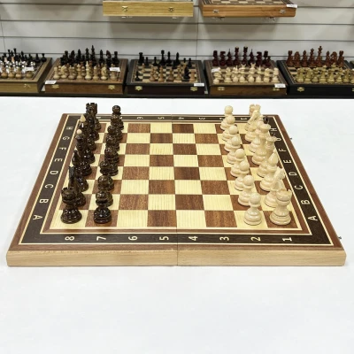 Шахматы подарочные Гамбит красное дерево, граб