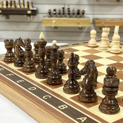 Шахматы подарочные Гамбит красное дерево, граб