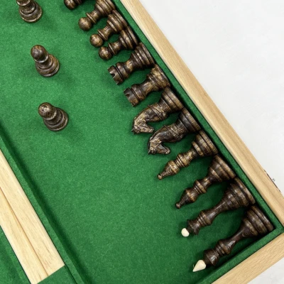 Шахматы деревянные орех Бастион матовые