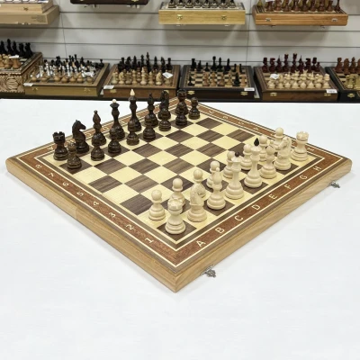 Шахматы деревянные орех Бастион матовые