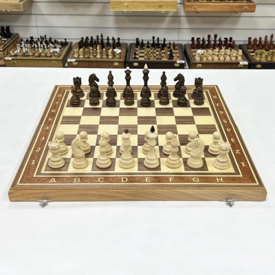 Шахматы деревянные орех Бастион матовые