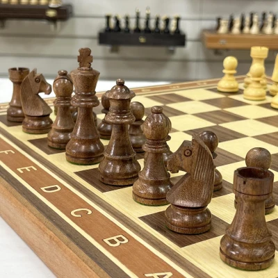 Шахматы турнирные орех Стаунтон чемпион большие