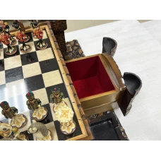 Шахматный ларец Замок с фигурами Царская Россия из хлеба