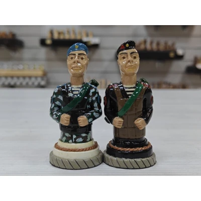 Шахматные фигуры ручной работы ВДВ - Морская пехота