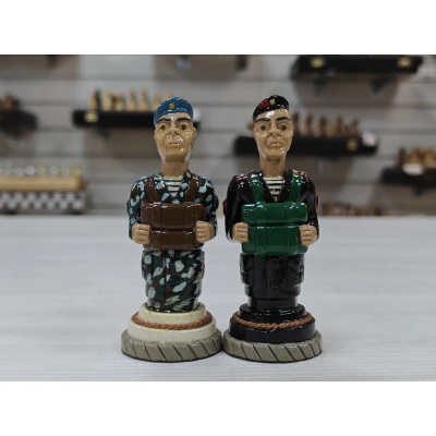 Шахматные фигуры ручной работы ВДВ - Морская пехота