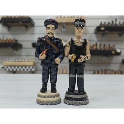 Шахматные фигуры ручной работы Жизнь Воровская из хлеба