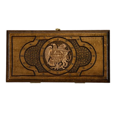 Нарды резные "Герб Армении" 30, Mirzoyan