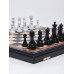 Шахматы подарочные из мореного дуба с фигурами Итальянский дизайн черно-белый