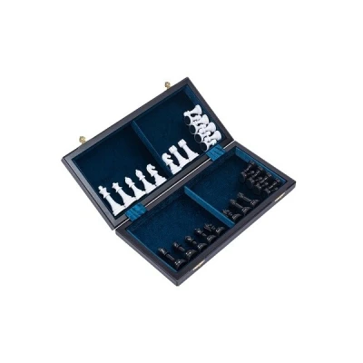 Шахматы подарочные из мореного дуба с фигурами Итальянский дизайн черно-белый