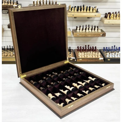 Шахматный ларец орех Премиальный люкс