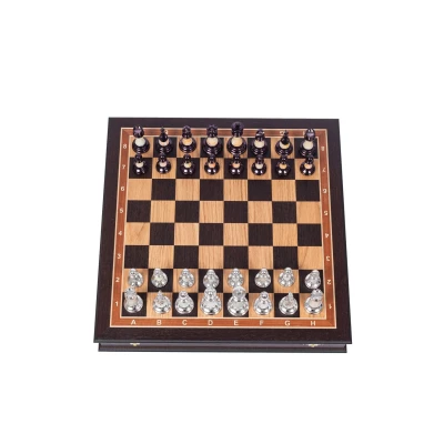 Шахматы подарочные в ларце Венге с фигурами Итальянский дизайн Люкс