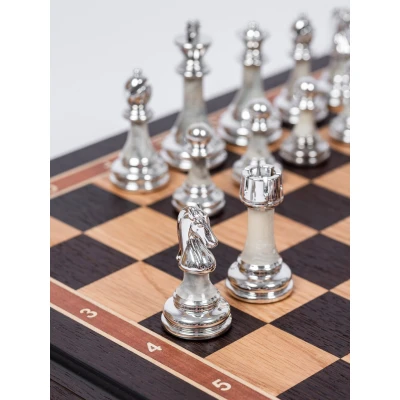 Шахматы подарочные в ларце Венге с фигурами Итальянский дизайн Люкс