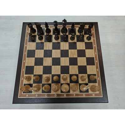 Шахматы подарочные в ларце Венге 45х45см с фигурами Суприм