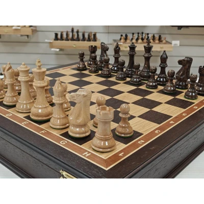 Шахматы подарочные в ларце Венге 45х45см с фигурами Суприм