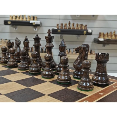 Шахматы подарочные в ларце Венге 45х45см с фигурами Суприм