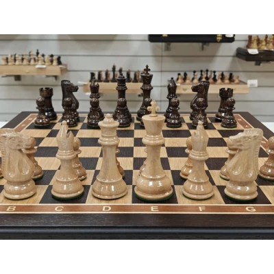 Шахматы подарочные в ларце Венге 45х45см с фигурами Суприм
